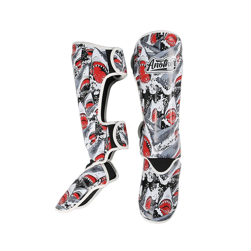 MMA Boxing Shin Instep Guards Leather