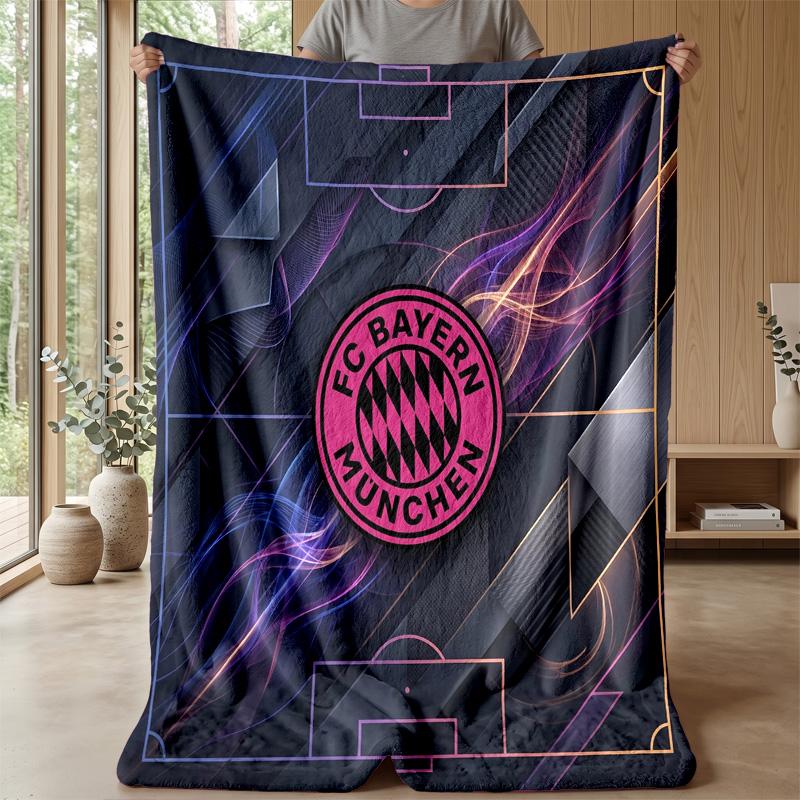 Bayern Munich Theme Blanket Soft Flannel Blanket Plush Throw Blanket Cozy Sofa Bed Blanket for Home Decor