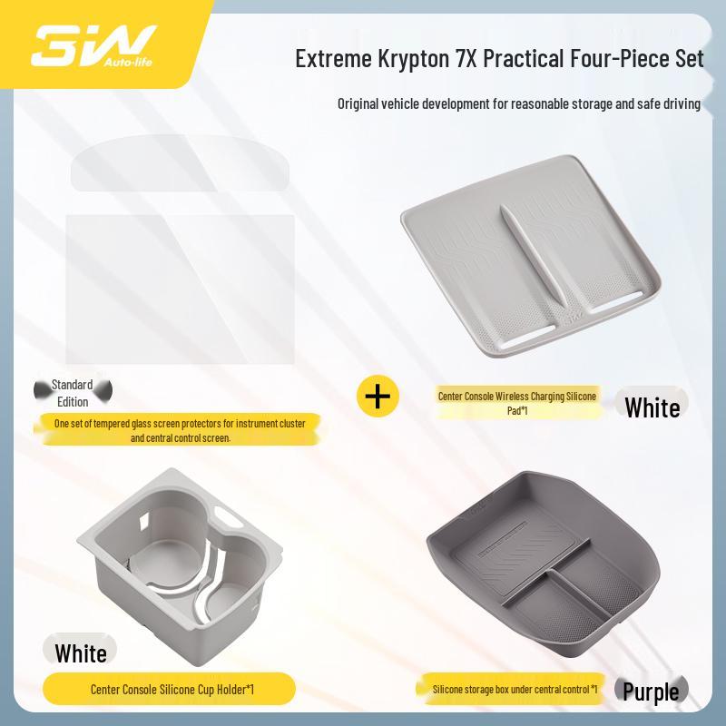 Zeekr 7X Mittelkonsolen-Silikon-Anti-Rutsch-Schutzmatte mit Wireless Charging-Kompatibilität