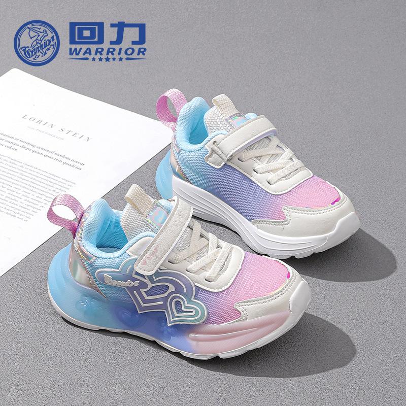 

Warrior Classmate Весна и осень Новые дышащие спортивные туфли для девочек Детская сетчатая повседневная обувь Легкие кроссовки 26