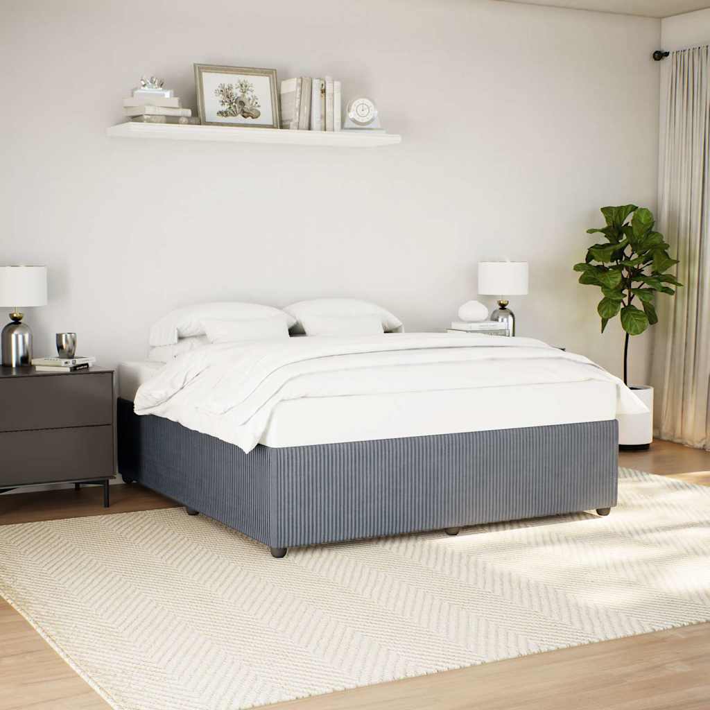 Bed Frame without Mattress Dark Grey 200x200 cm Velvet