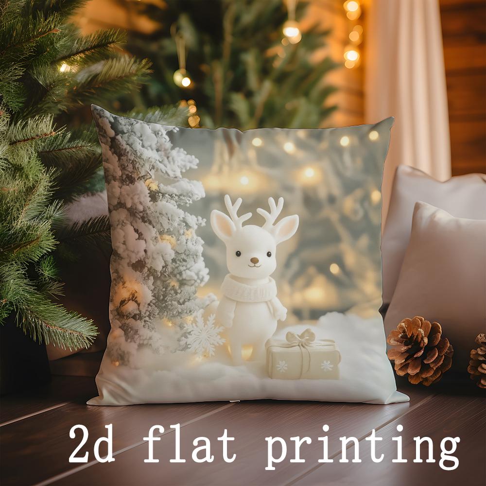 

Home Decor Christmas Characters Decorative Cushion Covers Pattern Cushion Cover Suitable for Sofa Bedroom Car Pillow Cover 16x16Inch