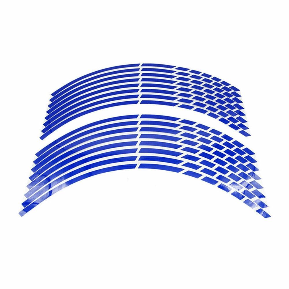 Blue Wheel Rim Sticker Edge Strip Reflective Wheel