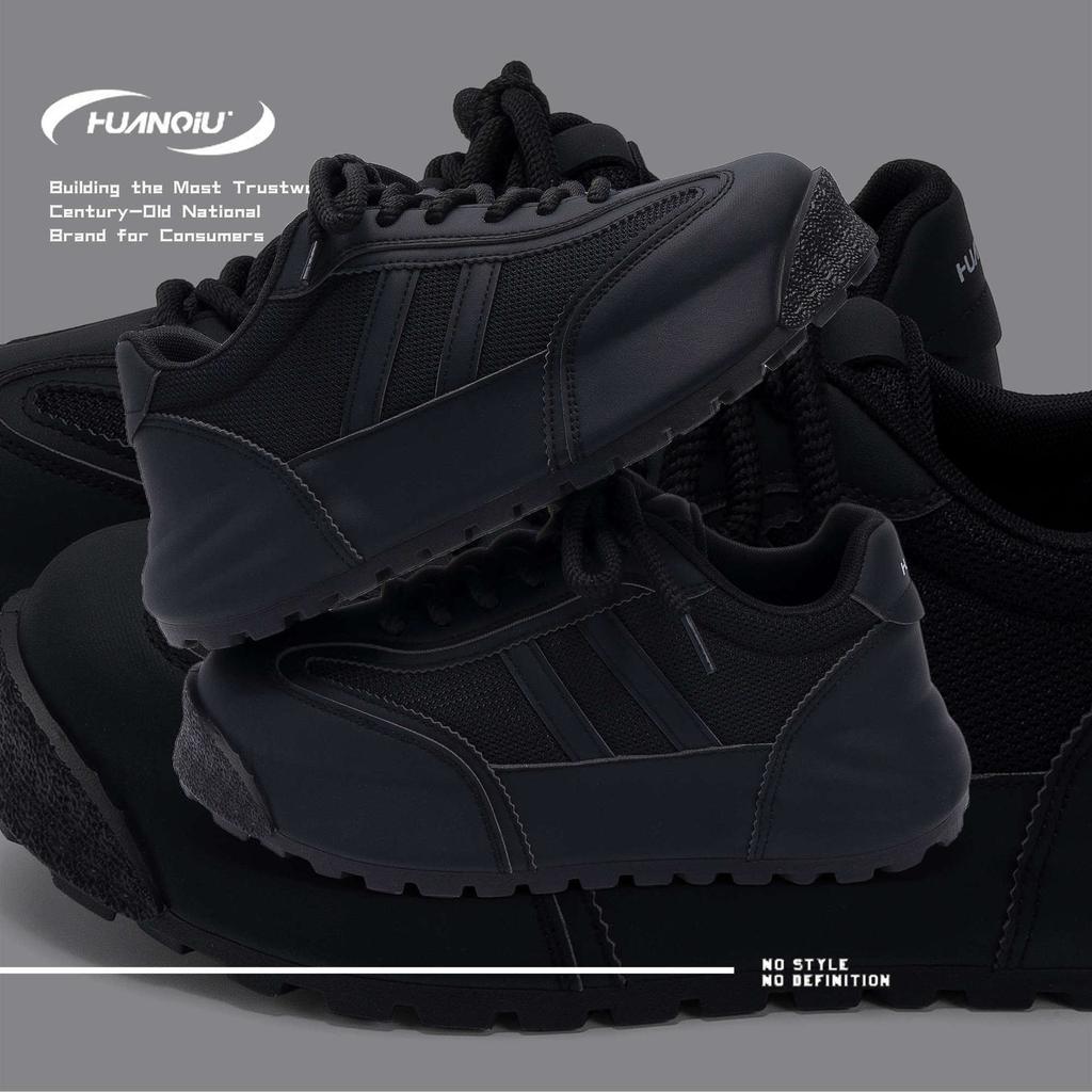 Globale schwarze Freizeitschuhe Herren ZHQ68267 Sommer Herrenschuhe vielseitig dicksohlig höhenvergrößernd Mesh atmungsaktiv trendige Schuhe Herren