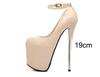 Custom New Summer Open Toe Catwalk Platform Pumps Patent Leather Big Size Ladies Shoes 19 cm High Heels Women Shoes WSH2601