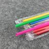ChuyiQi Individually Wrapped Colored Plastic Drinking Straws