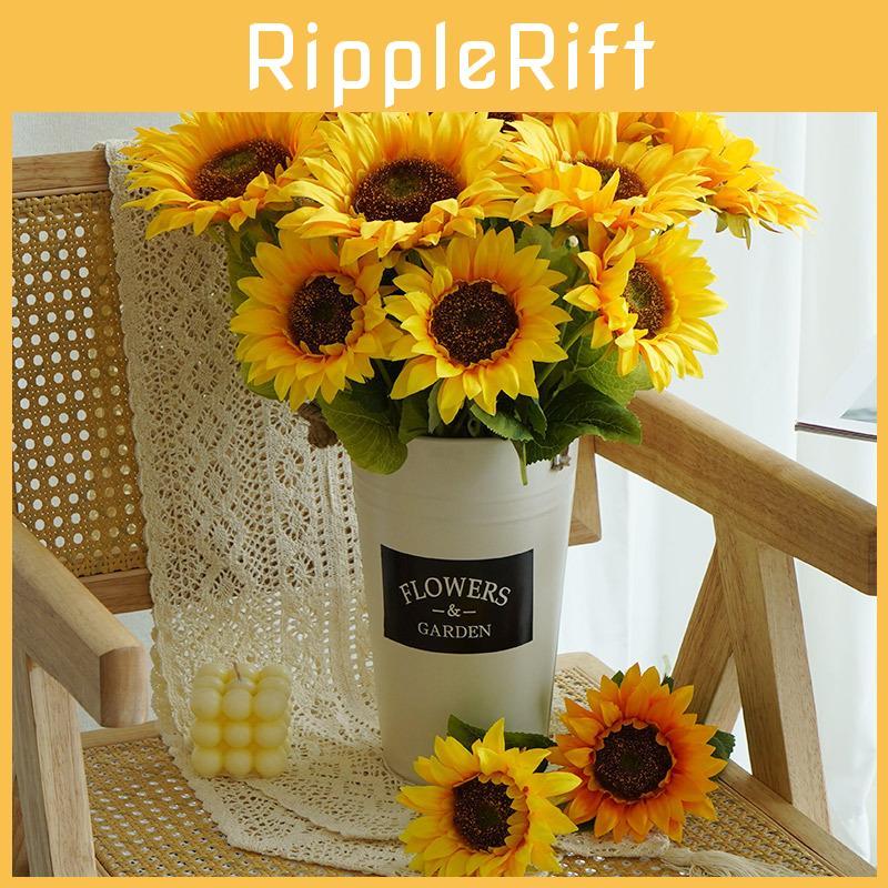 Artificial Silk Sunflower Flower Arrangement For Home Office Wedding Decor