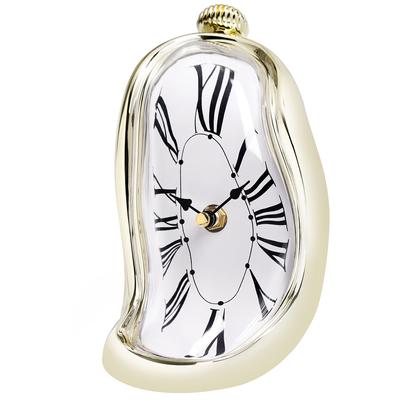 Uhr, geschmolzene Uhr, Dekoration, Kunst inspirierte Wanduhr, lustiges kreatives Geschenk für dekoratives Regal, Schreibtisch, Tisch