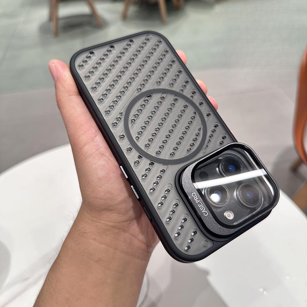 iPhone 17 Air Cellular Heat Dissipation Case with Apple 16Pro Max Lens Stand and Drop-Proof Protection