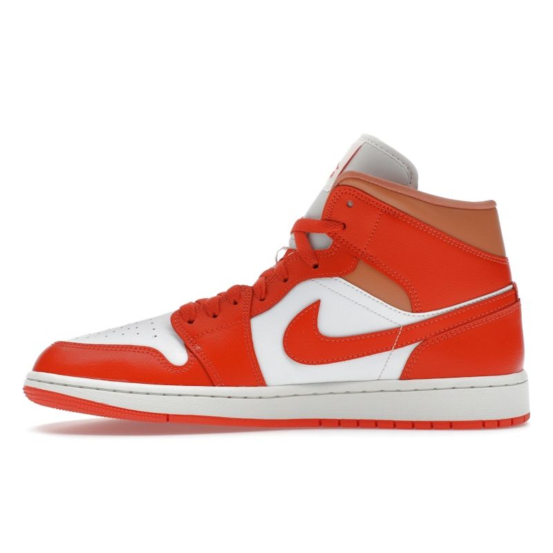 Air Jordan 1 Mid Cosmic Clay Women Sneakers Orange Summit-White Amber-Brown BQ6472-108