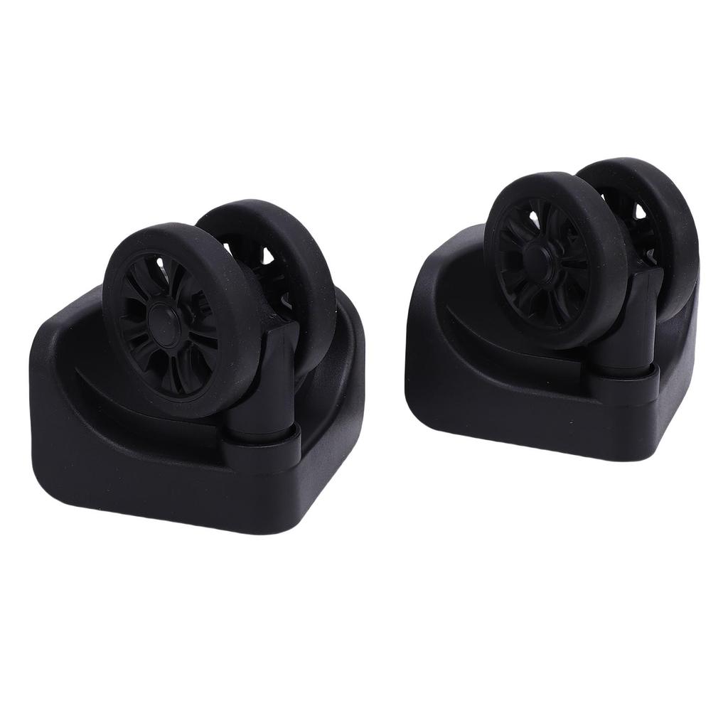 1 Pair Luggage Suitcase Wheel Quiet Shock Absorption Hard Wearing Universal Trunk Wheel for Replacement