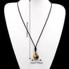 Beaded Crystal Pendant Necklace Braided Rope Tiger's Eye Necklace Weaving Necklace  Gifts