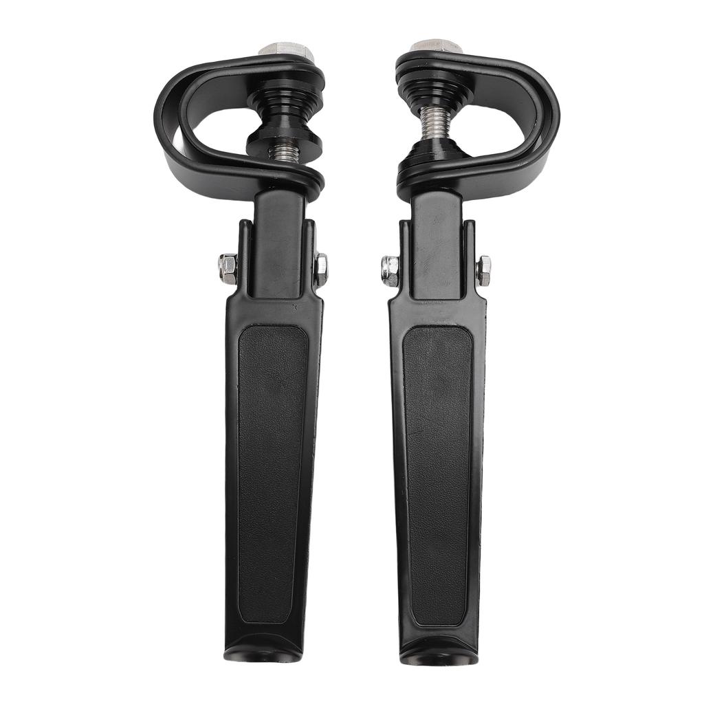 1 Pair U Clamp Footpegs 360 Degree Adjustable Universal Crash Bar Highway Footpegs for 1 Inch to 1.25 Inches Engine