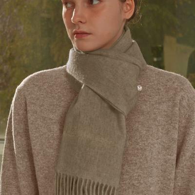 White Project VIRGIN WOOL 100 MUFFLER_OATMEAL
