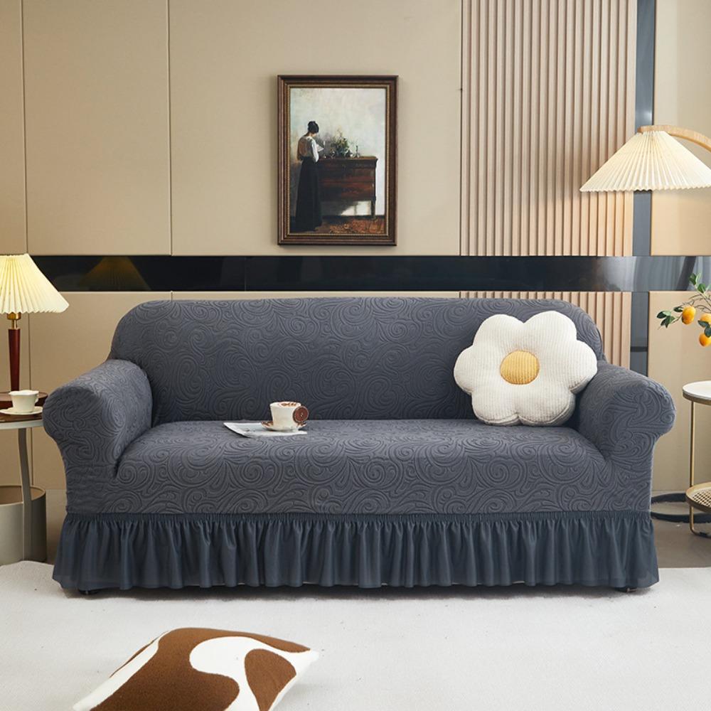 Jacquard Velvet Sofa Cover Protector Elastic Full Coverage Universal Set Thickened All Season