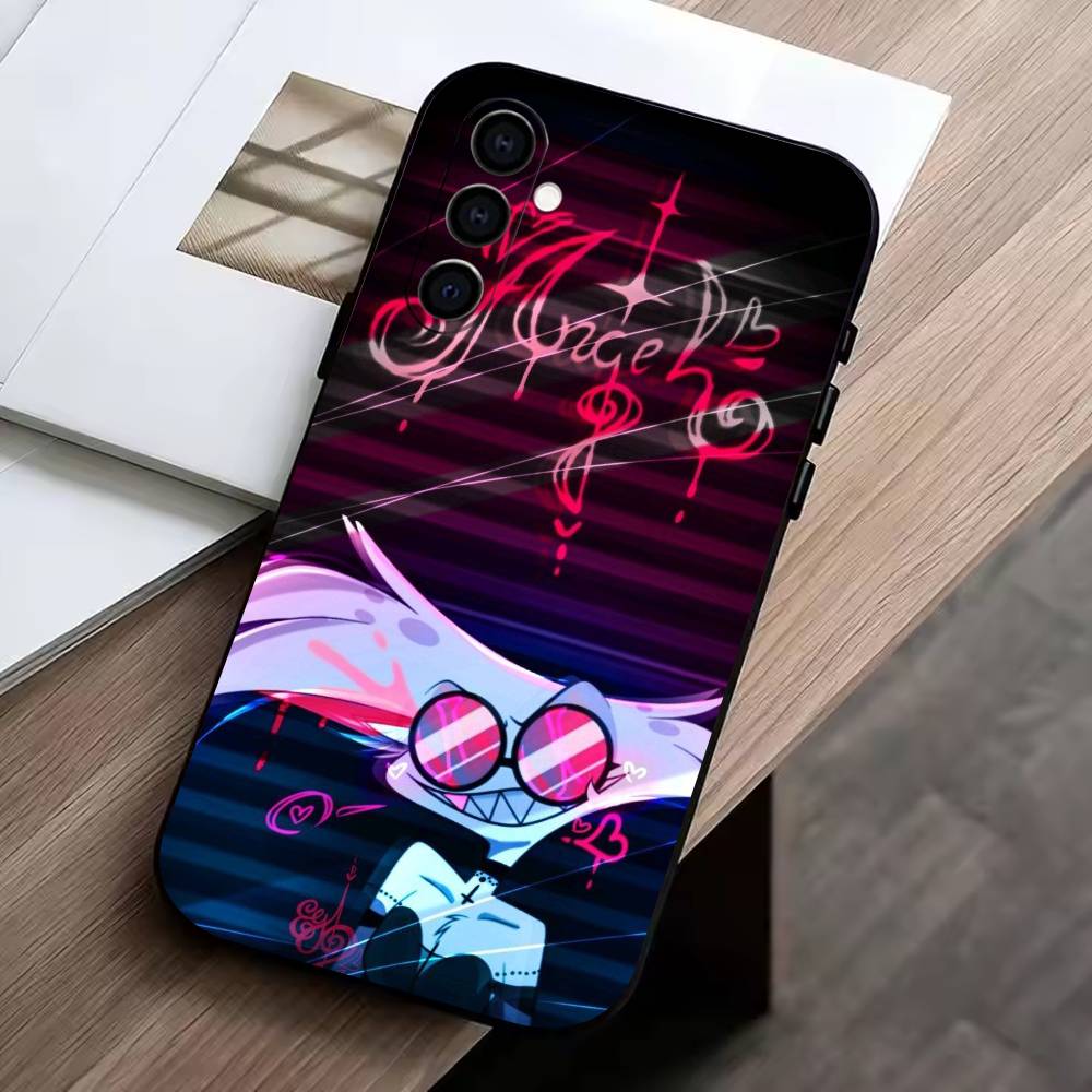 D-Hazbin Hotel Phone Case For Samsung Galaxy A73,A72,A71,A70,A53,A52,A51,Soft Silicone Black Cover