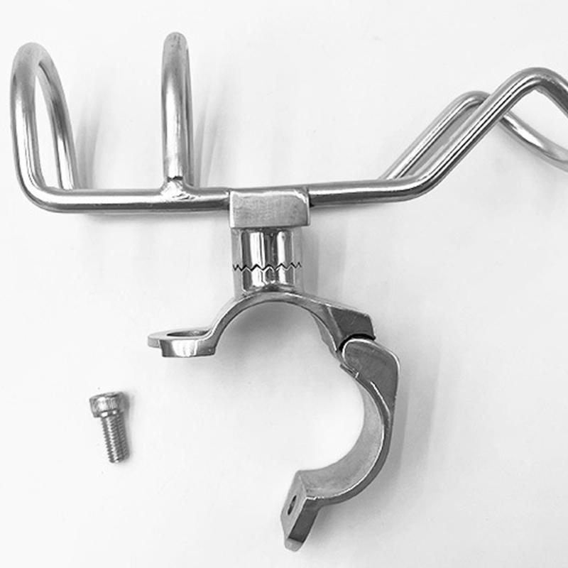 Stainless Steel Fishing Rod Holder Fishing Poles Bracket Clamps On Marine Rod Holder Rail Mount Boats Accessories