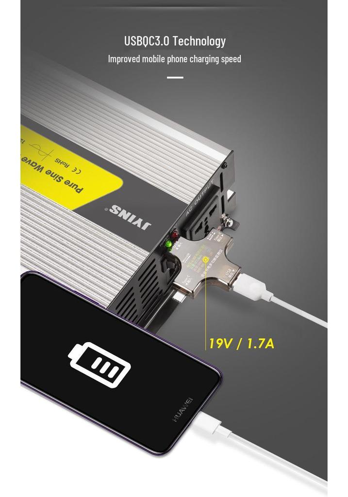 800W Pure Sine Wave Inverter 12V to 220V for Solar, Home, or Car Use