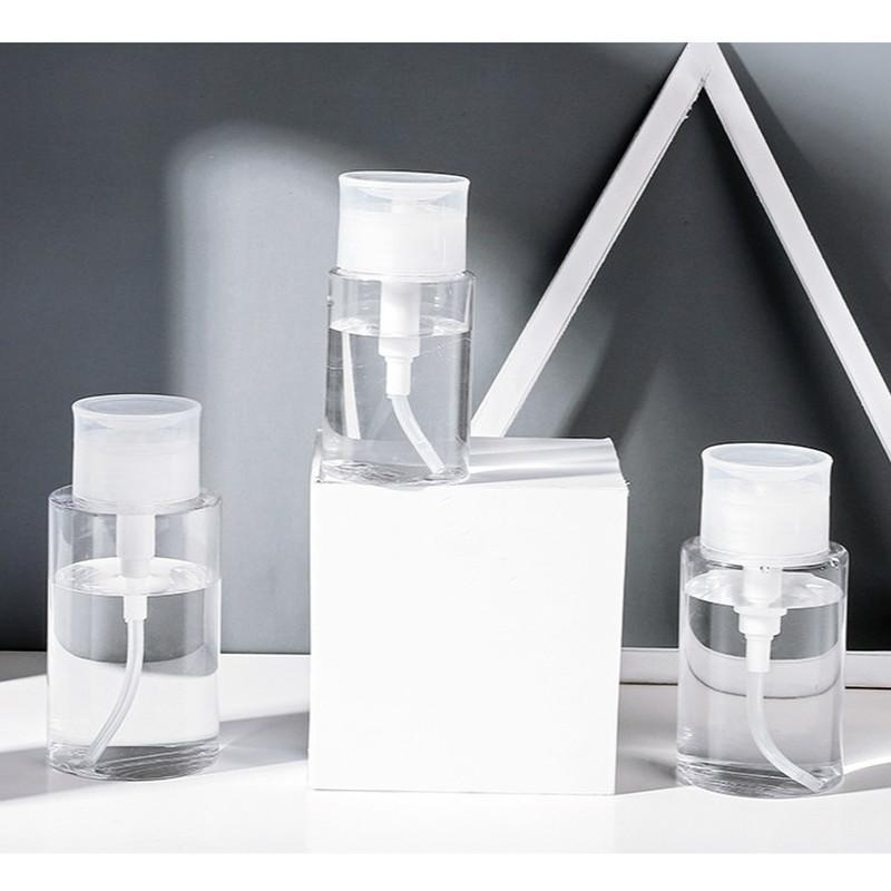 1 Pcs Top Empty Pump Dispenser Liquid UV Gel Polish Nail Art Polish Clean Acetone Bottle Polish Cleanser Remover Bottle