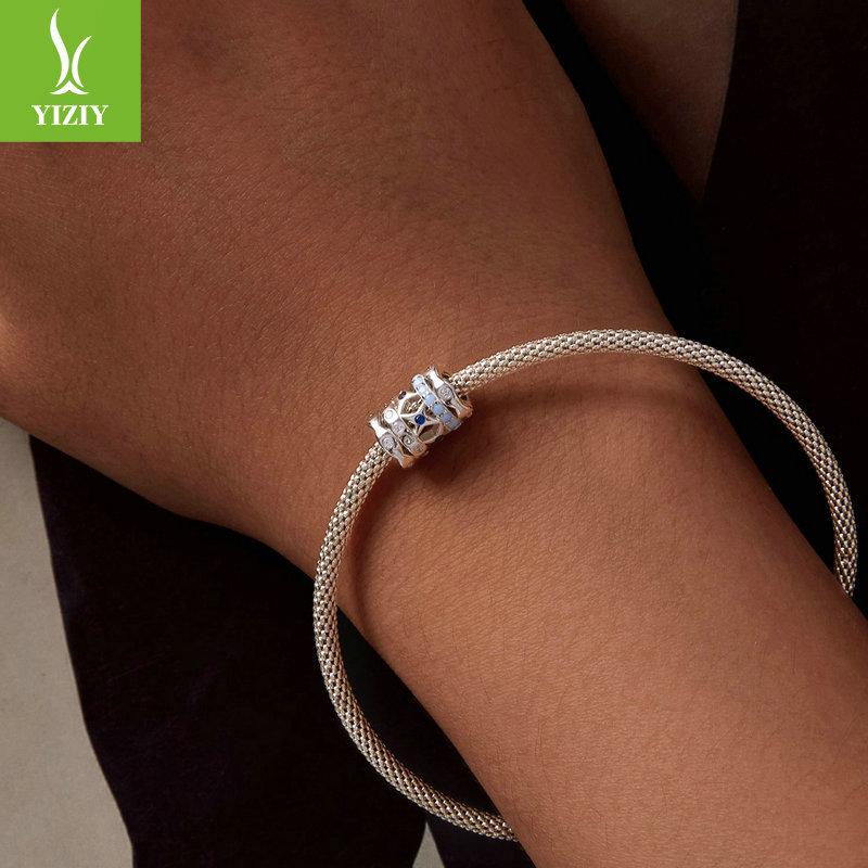 Blue Star Diy Bracelet Necklace Beaded, Dream Romantic Star S925 Silver Bead Accessories