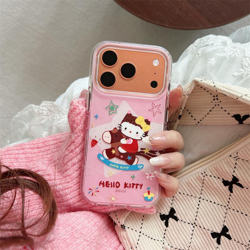 

Cartoon Magic Carousel KT Cat Anti-Fall Phone Case for iPhone 14/13/Pro Max, Compatible with Apple 17/16/15 iPhone 13