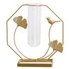 Flower Vase Nordic Style Elegant Standing Golden Flower Hydroponic Glass Vase Household Supplies