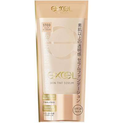 Excel Skin Tint Serum ST03 Pure Ocher 20 Liquid Foundation 30ml