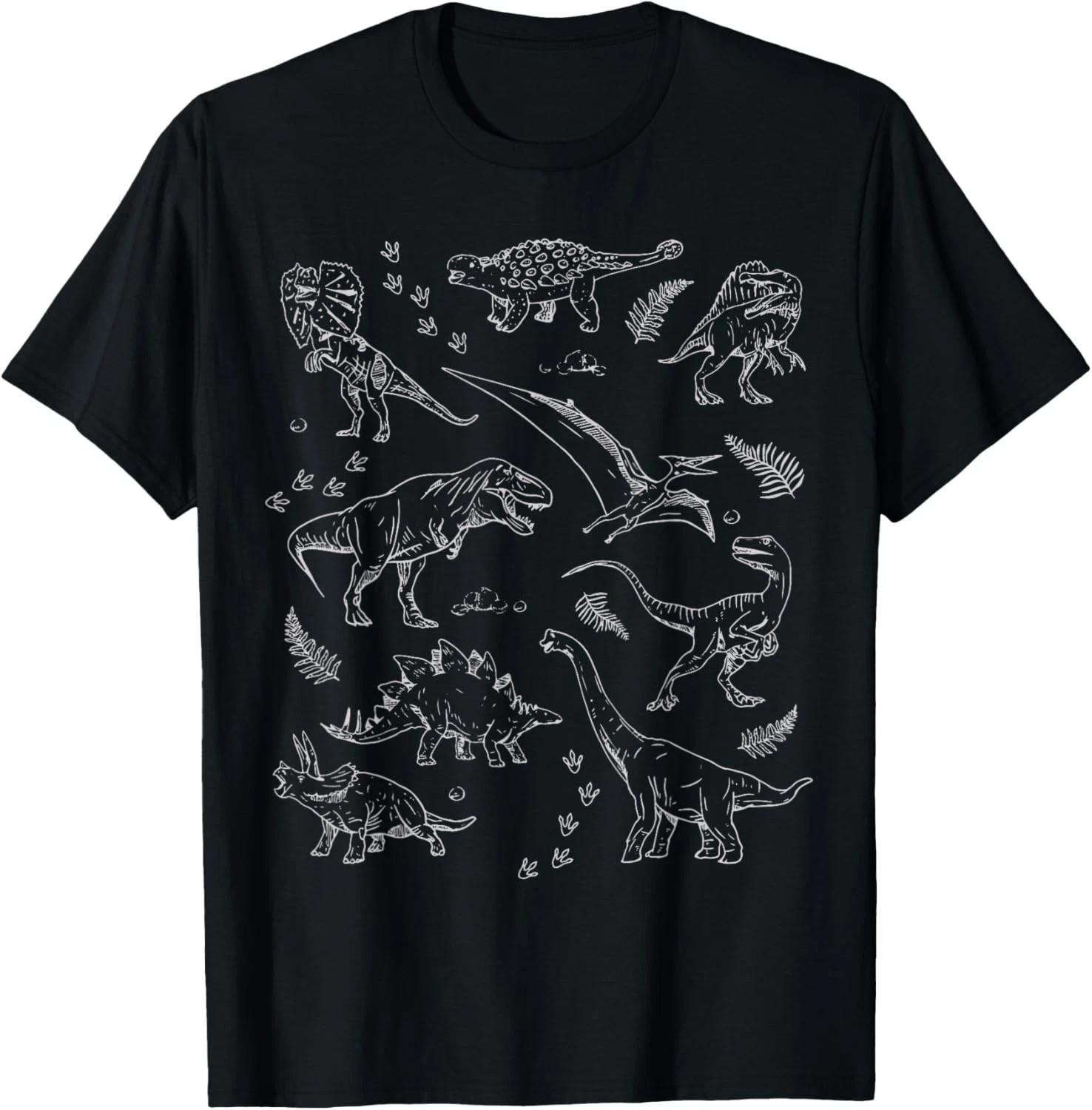 Dinosaur Fossils Vintage Gift Unisex T-Shirt L