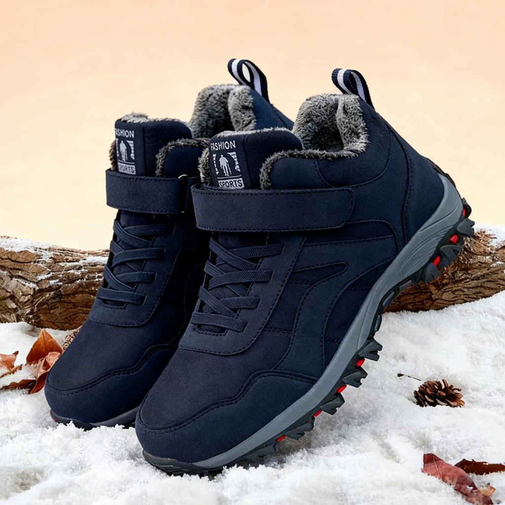 Warm Winter Shoes Men Boots With Fur Lightweight Comforty Outdoor Sneakers Classic Snow Boots For Unisex Winter Shoe Ankle Boots