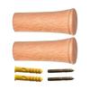 Wood Wall Hooks 2-Piece Wooden Entryway Hooks Towel Rack Rustic Decor Holder Storage Hanger for Bag Hat Backpack Scarf Clothes