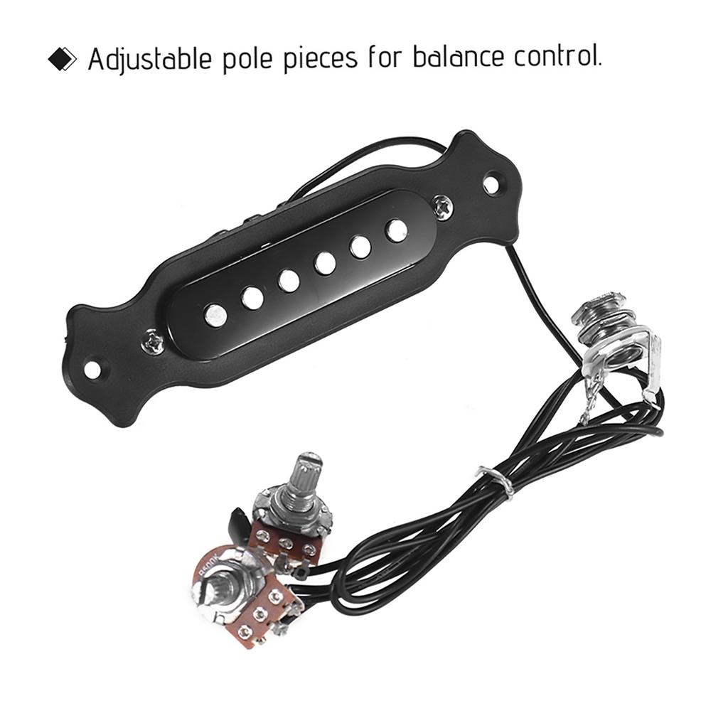 Guitar Magnetic Single Coil Noiseless Pickup Folk Acoustic Guitar Sound Hole Pickup Electric Guitar Pickup Wiring with