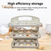 Egg Storage Container Large Capacity Food Grade BPA Free Foldable Design Portable Egg Holder Refrigerator Tray