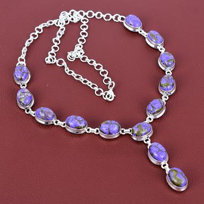 Collana charoite rame collana gemma originale collana argento sterling 925 collana a catena regolabile gioielli fatti a mano regali per la madre