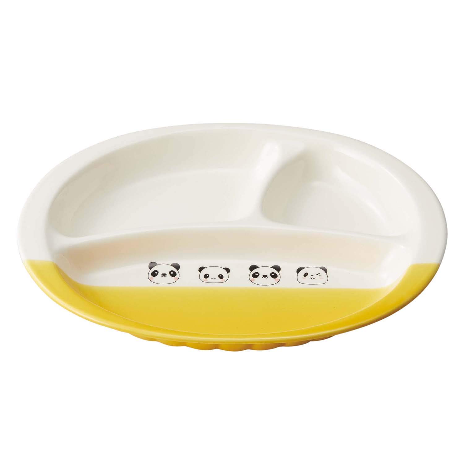 

Banko Ware Lunch Divided One Panda x Microwave and Dishwasher Made in Product 17475 Children s Tableware, Ceramic, Oven-Safe Plate, Plate, Plate,