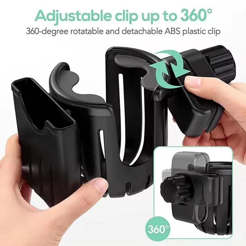 2 In 1 Bicycle Water Cup Holder for Outdoor Cycling Stroller Phone Holder Milk Bottle Support Mountain Bike Water Bottle Holder