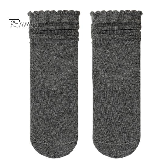 

1 пара женских зимних носков с присборенным краем, средней длины, с высокой эластичностью, противоскользящие, спортивные, с начесом, удобные, теплые, спальные чулки