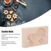 Natural Beech Wood Animal Cookie Mold Sparrow Cat Sheep Hedgehog Horse Rounded Edges Cookie Cutter Smooth Surface Deep Embossing