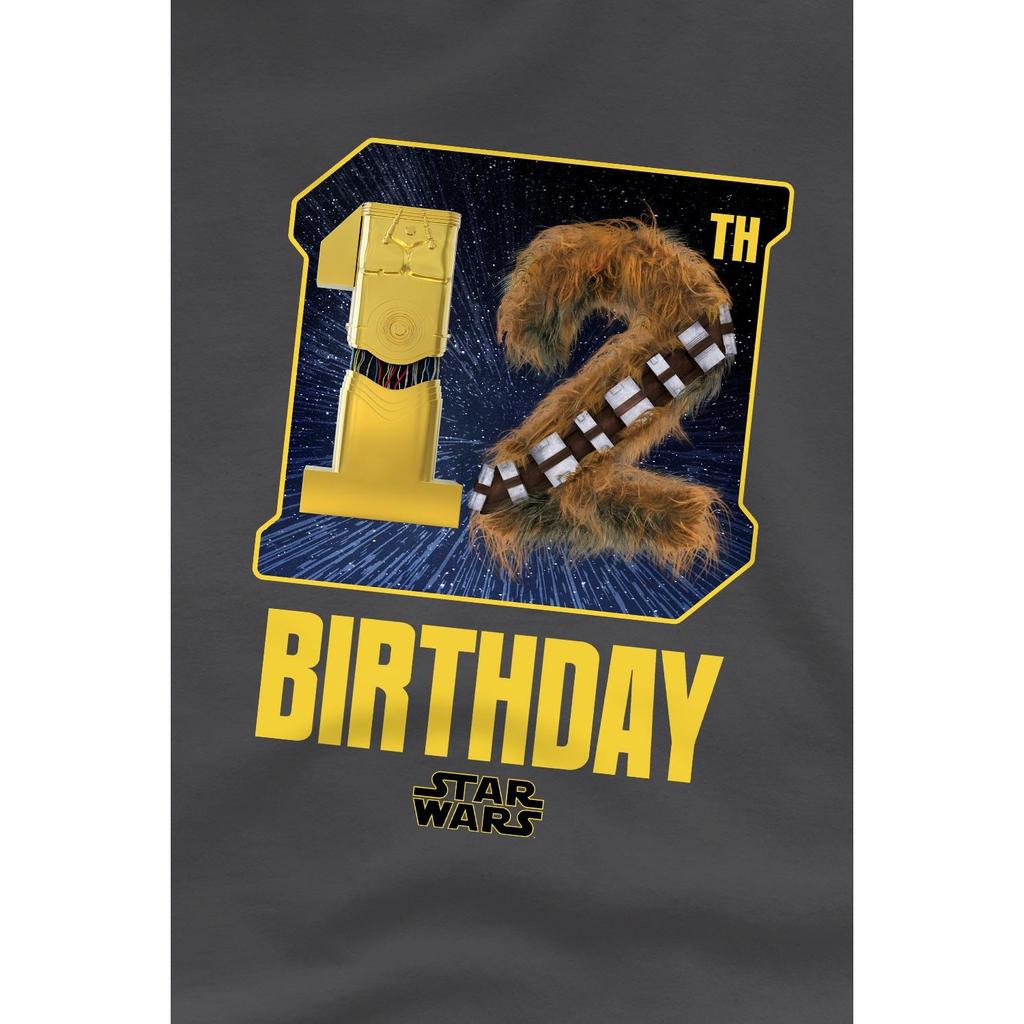 STAR WARS Kinder/Kinder C3PO Chewbacca Space 12. Geburtstag T-Shirt