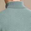 Antonio Men's 100% Wool Ribbed Turtleneck Sweater