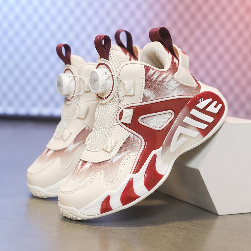 Year of the Snake limited boys shoes spring and summer new children's sports basketball shoes middle aged red boy natal year
