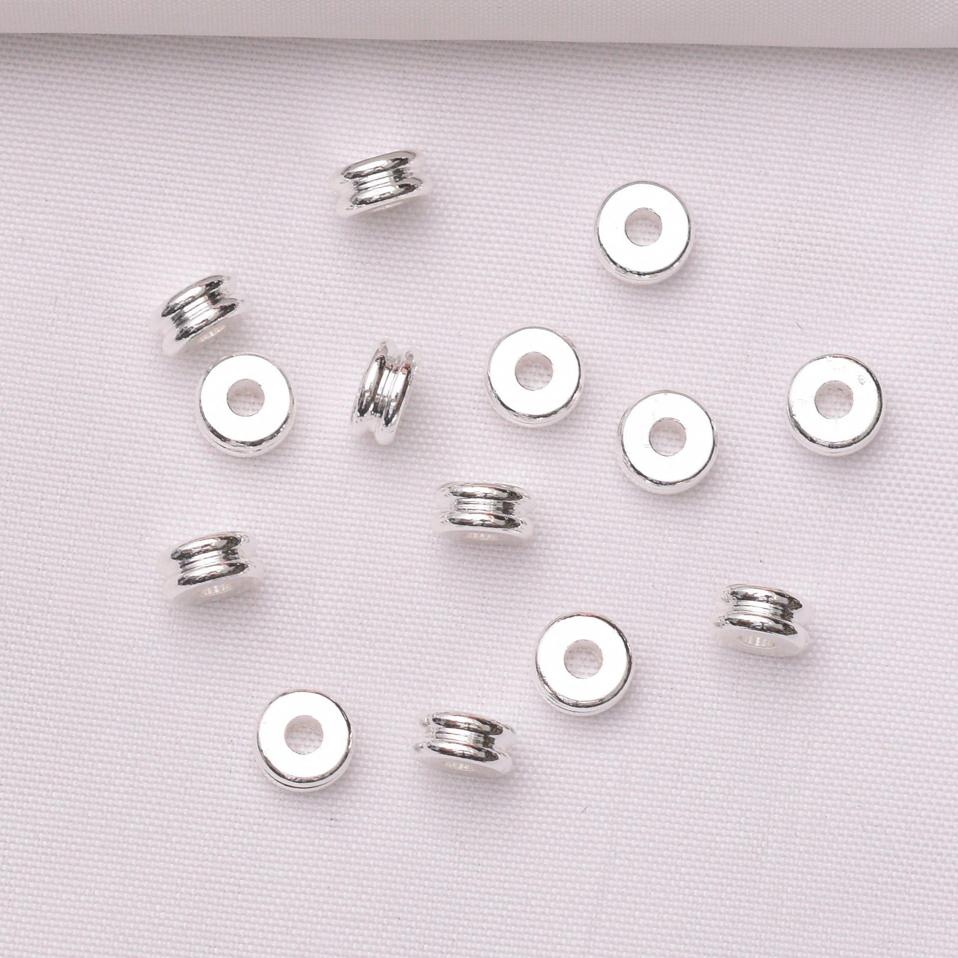 

100 шт. 18-каратного золота, двухслойная, сохраняющая цвет, гладкая, разделительная прокладка для бусин, аксессуары для бижутерии ручной работы, разделительная прокладка из бисера