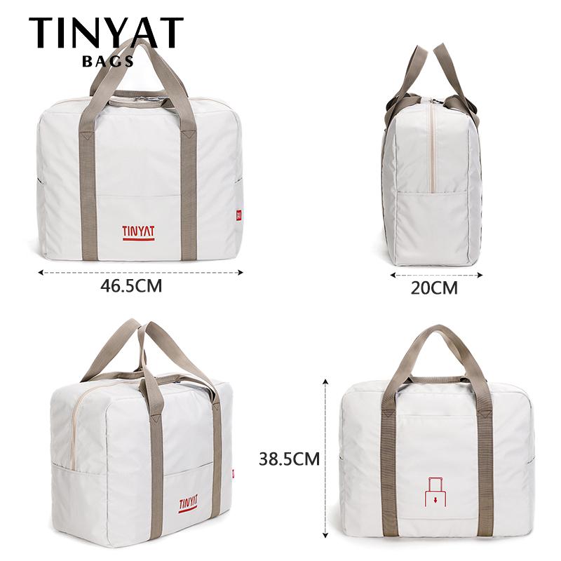 TINYAT Women Travel Bag Hard Fold Luggage Bag Clothing Business Bag Men Storage Bag Carry On Hanging Suitcase Light Garment Bag
