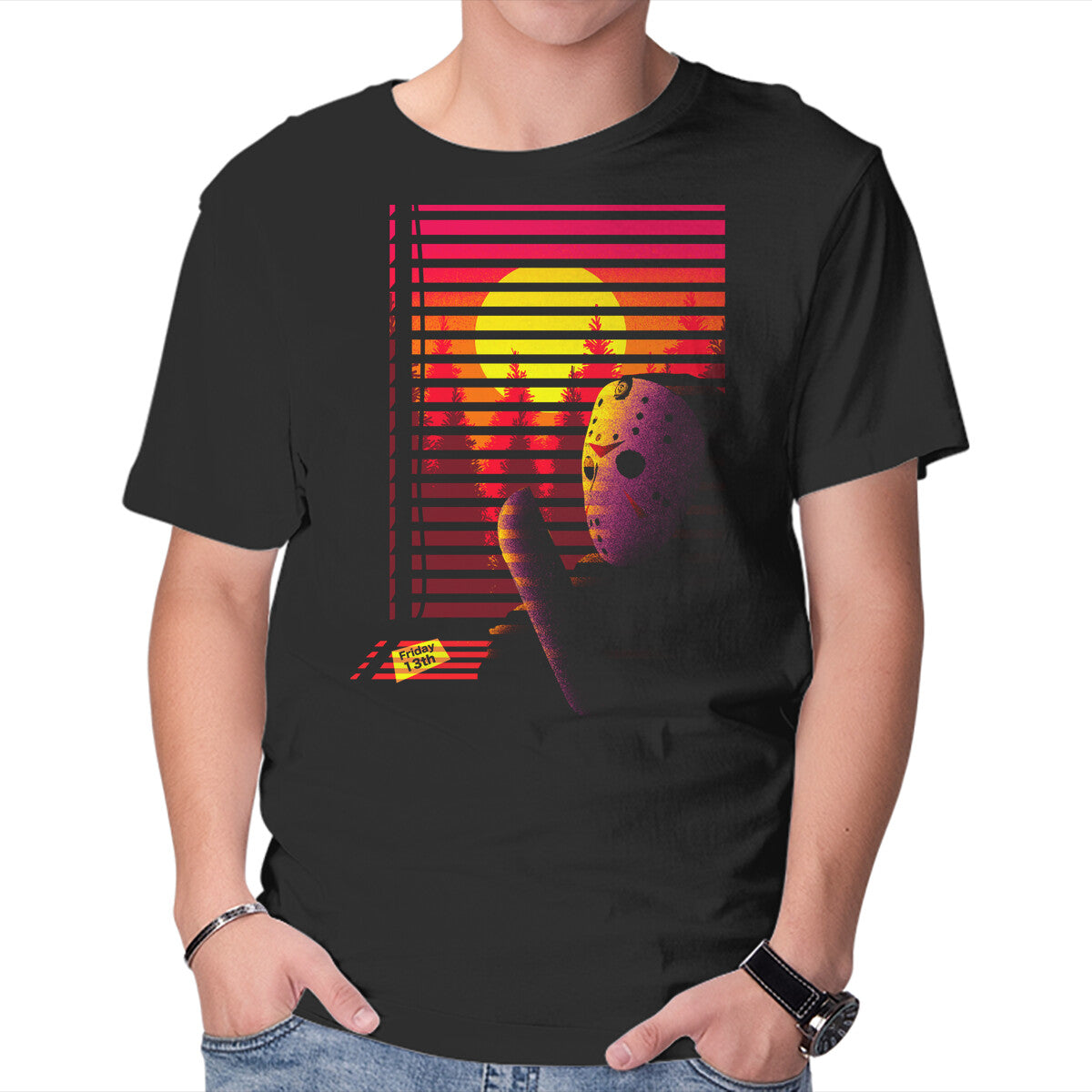Unisex Crew Neck T-Shirt Nostalgia Mask Killer Graphic Short Sleeve Casual Tee XS