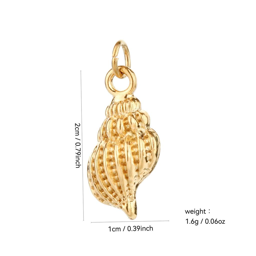 Stainless Steel Ocean Series Starfish Conch Pendant for DIY Bracelet & Necklace Fashion Accessories