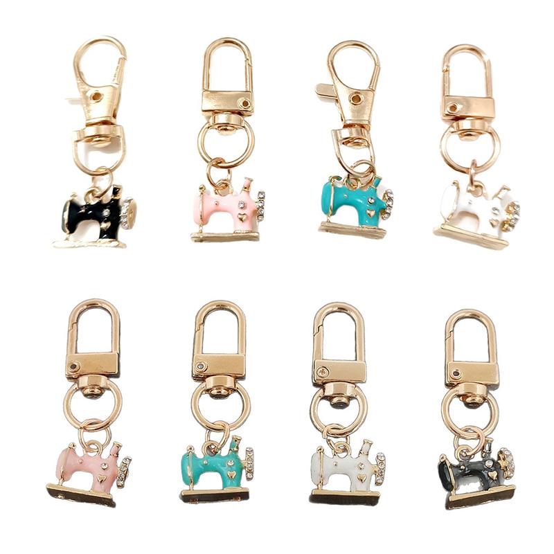4Pcs Mini Sewing Machine Keychains – A Stitch Of Memory & Meaning, Vintage Miniature Enamel Metal Sewing Machine Keychain