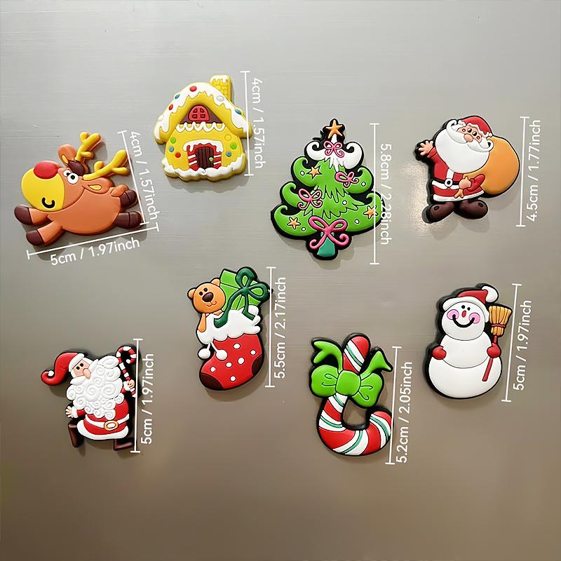 1PC Multi-element Aesthetic Christmas Atmosphere Cartoon Gift Refrigerator Sticker Storage Magnetic Cute PVC