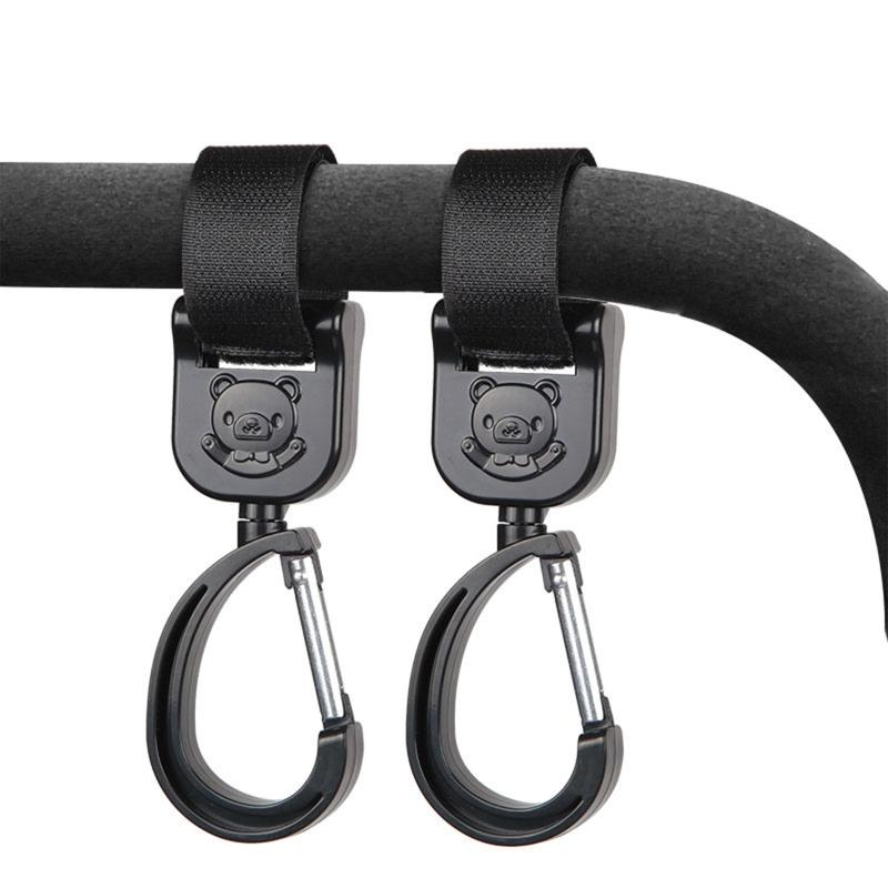 2 Pcs Stroller Hooks 360 Rotate Hooks Convenient Stroller Accessory for