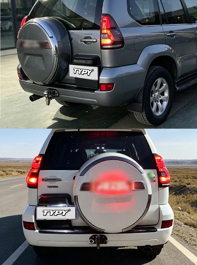 LED Tail Light Assembly with Flowing Turn Signals for 03-09 Toyota Prado