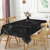 Black Marble Texture Rectangle Tablecloth for Table Decor Washable Modern Art Kitchen Dining Table Cloth Holiday Party Decor