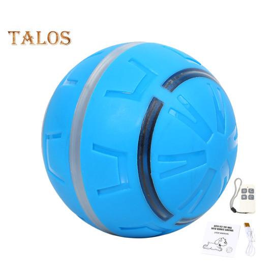 

Электрическая игрушка для собак «катящийся мяч», умный автоматический прыгающий мяч со светодиодной подсветкой, интерактивная сенсорная активация, движущаяся игрушка для маленьких и средних собак remote control синий